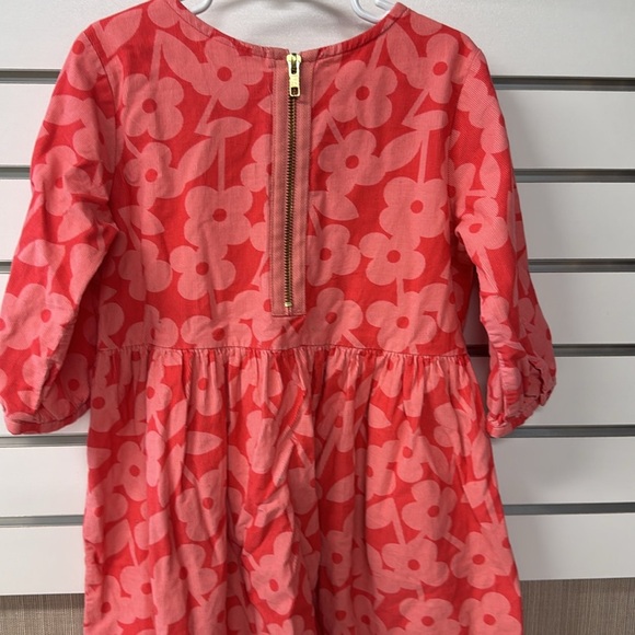 Hanna Andersson pink Floral corduroy, three-quarter sleeve length Kids Dress - Picture 4 of 4
